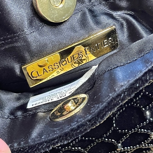 Vintage Glass Beaded Velvet Purse - Picture 3 of 5